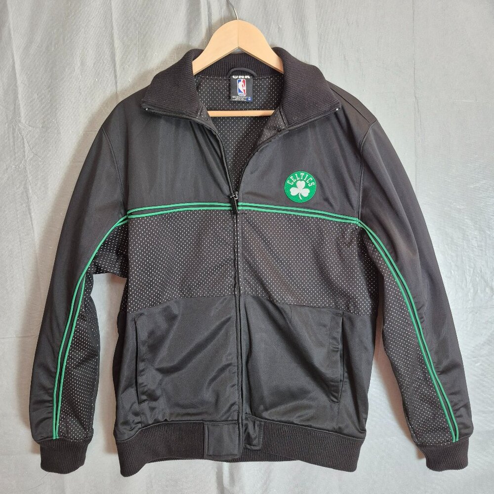 Men's UNK NBA Blue Label Boston Celtics Full-Zip Track Jacket Black Size Medium